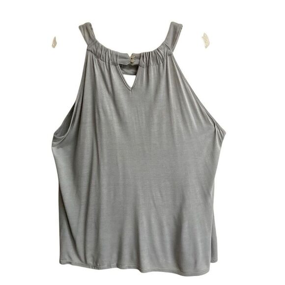 INC International Concepts Silver Chevron Sequin Halter Tank Top women’s 2X New - Picture 2 of 7